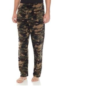 Men's Pajama Lounge Pants Camo Microfleece Sz S